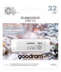 Pendrive GOODRAM UME2 32GB USB 2.0 biały praktyczny zatyczka