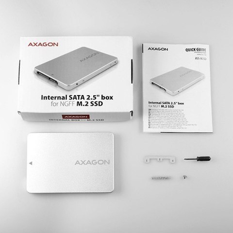 Obudowa AXAGON RSS-M2SD 2.5" SATA do SSD M.2 szybka aluminiowa
