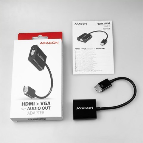 Adapter AXAGON RVH-VGAN aktywny HDMI do VGA Full HD z wyjściem audio
