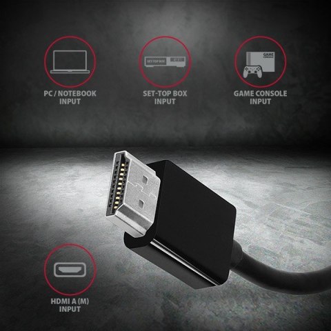 Adapter AXAGON RVH-VGN HDMI do VGA Full HD 1920x1200 aktywny