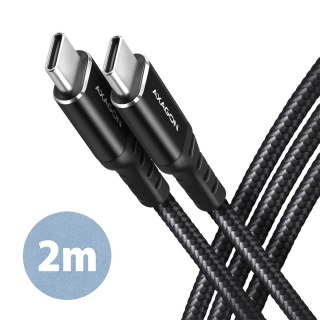 Kabel USB-C AXAGON BUCM-CM20AB 2m PD60W szybkie ładowanie