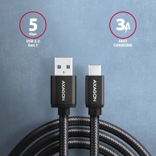 Kabel USB C USB A AXAGON BUCM3-AM15AB 1.5m czarny 3A USB 3.2 Gen1