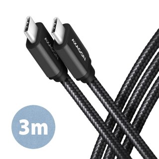 Kabel USB-C AXAGON BUCM3-CM30AB 3m PD60W szybki transfer