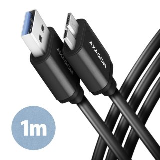 Kabel AXAGON BUMM3-AM10AB MicroB USB USB-A 3.2 Gen1 1m 3A wytrzymały