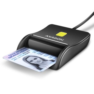 Czytnik kart identyfikacyjnych AXAGON CRE-SM3N USB kompaktowy z 1,3m kablem