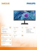 Monitor Philips 346E2LAE 34 UltraWide VA WQHD z USB-C głośniki