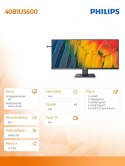 Monitor Philips 40B1U5600 40 cale UltraWide QHD IPS z USB-C i głośnikami