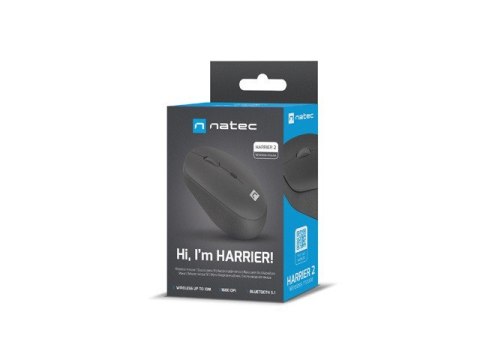Mysz bezprzewodowa Natec Harrier 2 Bluetooth 5.1 ergonomiczna czarna