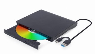 Napęd DVD Gembird DVD-USB-03 zewnętrzny USB 3.1 czarny szybki