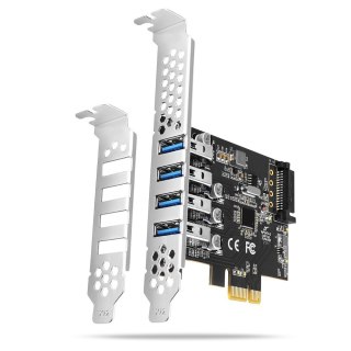 Kontroler AXAGON PCEU-43RS PCIe 4x USB 3.2 Gen 1 z chipsetem Renesas