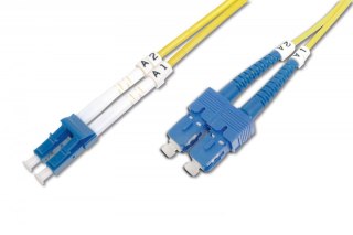 Patch cord światłowodowy FO LC/SC duplex SM 9/125 1m żółty LSOH