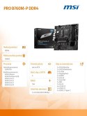 Płyta główna MSI PRO B760M-P DDR4 LGA1700 mATX z M.2 i HDMI