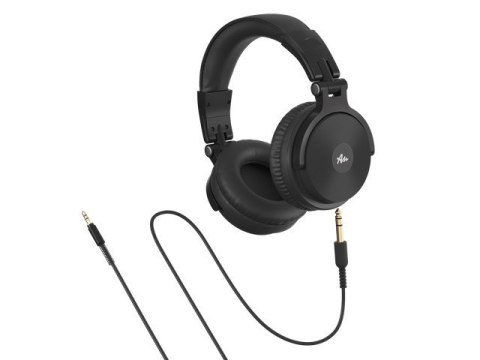 Słuchawki nauszne Audictus Voyager z mikrofonem czarne z wysoką jakością dźwięku