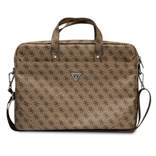 Torba Guess Saffiano 4G 16 brązowa elegancka torba na laptopa