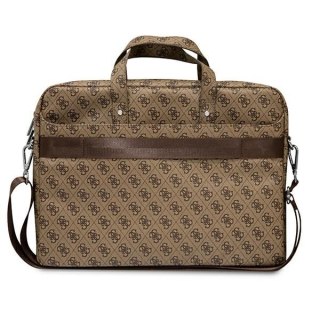 Torba Guess Saffiano 4G 16 brązowa elegancka torba na laptopa