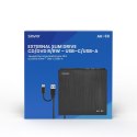 Zewnętrzna nagrywarka Savio AK-59 Slim CD/DVD USB-C USB-A
