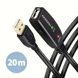 Kabel USB 2.0 AXAGON ADR-220 aktywny 20m repeater zasilanie