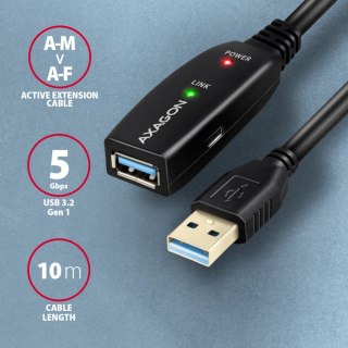 Aktywny kabel przedłużacz USB 3.2 Gen1 AXAGON ADR-310 10m wydajny