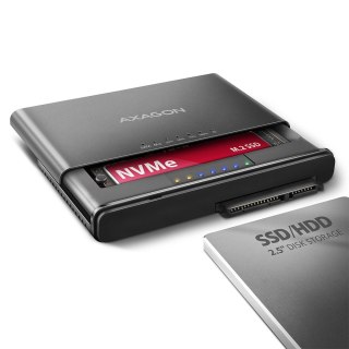 Adapter AXAGON ADSA CC USB C 10Gbps NVMe Clone Master 2 szybki klonowanie dysków
