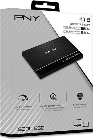Dysk SSD PNY 4TB 2,5 SATA3 CS900 szybki wewnętrzny