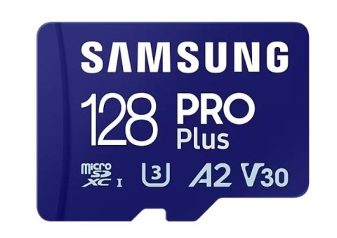 Karta pamięci microSD Samsung 128GB PRO Plus z adapterem U3 A2 4K