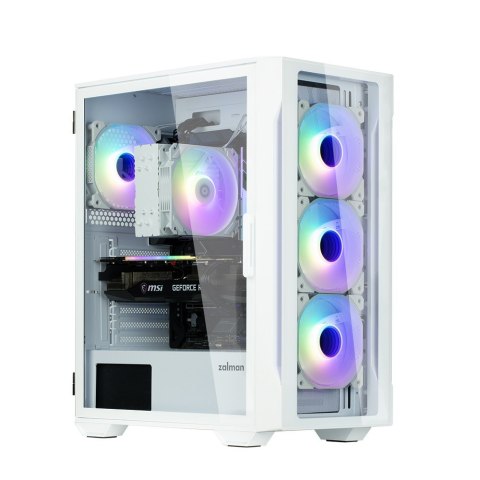 Obudowa Zalman I3 Neo TG White Mid Tower RGB z 4 wentylatorami