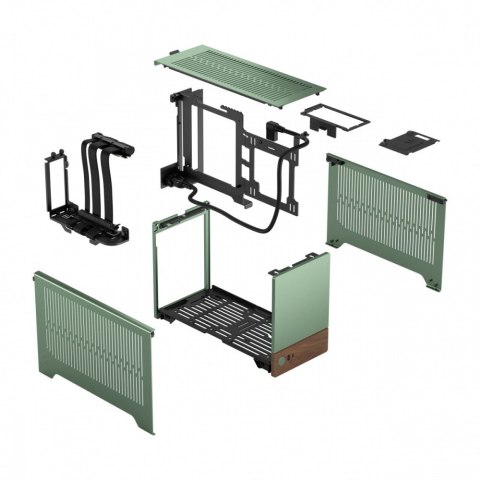 Obudowa Fractal Design Terra Mini Tower zielona z aluminium i orzechem