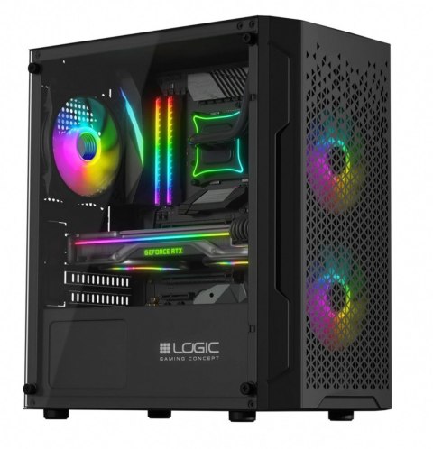 Obudowa komputerowa Logic Aramis ARGB MINI Micro ATX czarna z USB 3.0