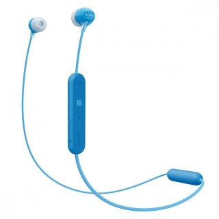 Słuchawki Sony WI-C300 niebieskie Bluetooth z NFC douszne