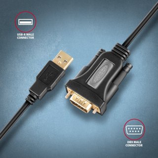 Adapter AXAGON ADS-1PQN USB RS-232 1.5m profesjonalny konwerter FTDI