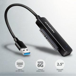 Adapter AXAGON ADSA-FP2A USB-A 5Gbps slim kompaktowy do dysków 2.5