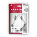 Kabel AXAGON Twister BUCM-CM20TB USB-C 1.1m czarny z PD 3A