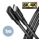 Kabel przedłużacz AXAGON BUCM32 CF10AB USB-C Gen2 1m 20Gbps PD240W czarny