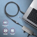 Kabel przedłużacz AXAGON BUCM32 CF10AB USB-C Gen2 1m 20Gbps PD240W czarny