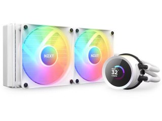 Chłodzenie NZXT Kraken 240 RGB LCD białe wydajne ciche z podświetleniem