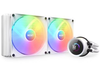 Chłodzenie wodne NZXT Kraken 280 RGB LCD białe wydajne z ekranem