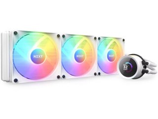NZXT Kraken 360 RGB LCD białe wydajne chłodzenie wodne z 3 wentylatorami