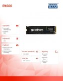 Dysk SSD GOODRAM PX600 1TB M.2 PCIe 4x4 NVMe 5000MBs wydajny