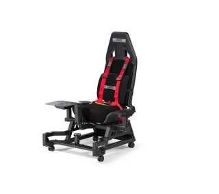Fotel Flight Seat Pro czarny czerwony ergonomiczny fotel dla pilotów