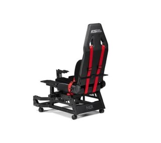 Fotel Flight Seat Pro czarny czerwony ergonomiczny fotel dla pilotów