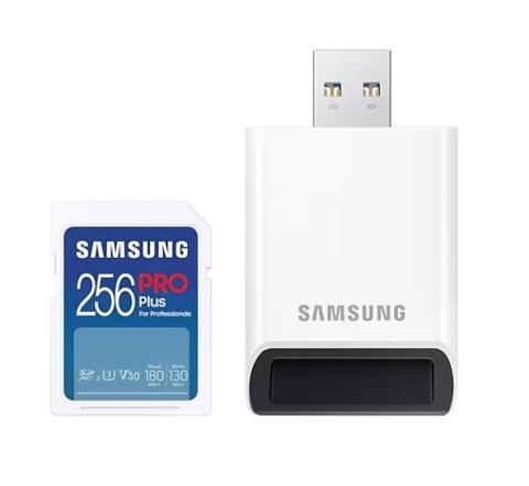 Karta pamięci SD Samsung PRO Plus 256GB z czytnikiem USB szybka