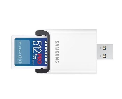 Karta pamięci Samsung SD PRO Plus 512GB z czytnikiem wysokiej wydajności