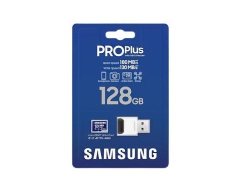 Karta pamięci microSD Samsung PRO Plus 128GB z czytnikiem USB