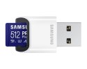 Karta pamięci microSD Samsung PRO Plus 512GB z czytnikiem szybka
