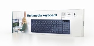 Klawiatura Gembird KB-MCH-04 US multimedialna cicha slimowa