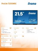 Monitor IIYAMA ProLite T2255MSC 21.5 FHD dotykowy IPS z HDMI