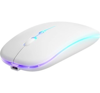 Mysz bezprzewodowa Defender TOUCH MM-997 akumulator ergonomiczna biała