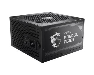 Zasilacz MSI MAG A750GL PCIE5 750W 80PLUS GOLD modularny z płaskimi kablami