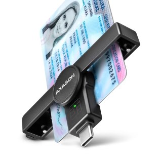 Czytnik AXAGON CRE-SMPC PocketReader USB-C kompaktowy do kart ID