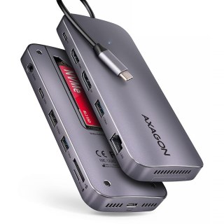 Hub USB-C AXAGON HMC-12GM2 12w1 10Gbps z HDMI 4K i czytnikiem kart